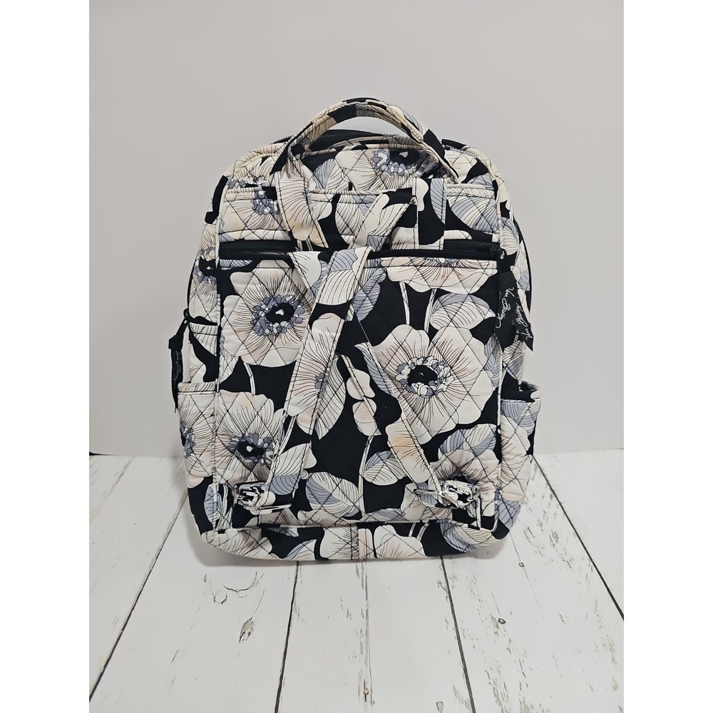 Vera Bradley Camellia Pattern Quilted Backpack - Picture 8 of 15